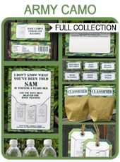 Printable Army Boot Camp Party Templates