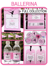 Printable Ballerina Party Templates