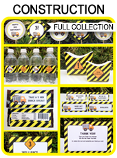 Printable Construction Dump Truck Party Templates