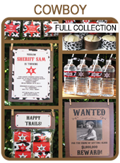 Printable Cowboy Party Templates