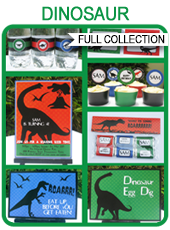 Dinosaur Birthday Party Printables, Invitations & Decorations