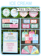 Printable Ice Cream Party Templates