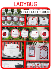 Printable Ladybug party templates