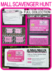 Printable Mall Scavenger Hunt Party Templates