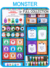 Printable Monster Party Templates
