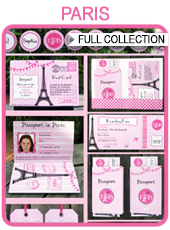 Printable Paris Party Templates