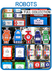 Printable Robots Party Templates