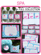 Printable Spa Party Templates