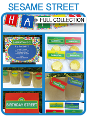 Sesame Street Party Printables, Invitations & Decorations