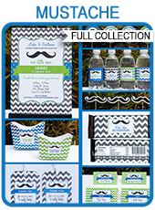 MUSTACHE PARTY LITTLE MAN PARTY PRINTABLE TEMPLATES