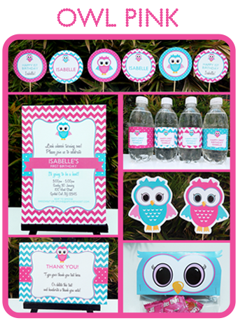 Printable Owl Party Templates