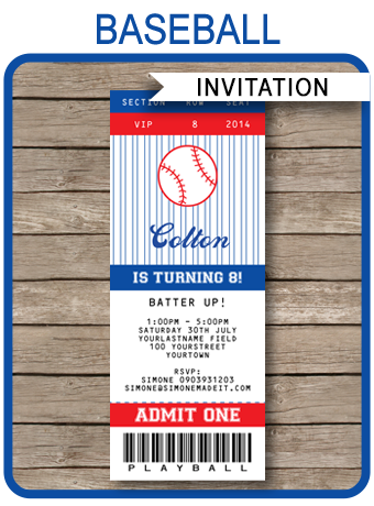 Baseball Ticket Invitation Card - 28+ Examples, Format, Pdf