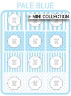 Free Baby Shower Printables – blue stripes and polkadots