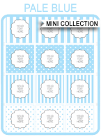 Free Baby Shower Printables – blue stripes and polkadots