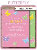 Printable Butterfly Party Invitations Template