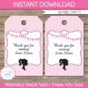 Barbie Party Favor Tags