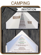 Camping Tent Invitation Template