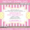 Pink & Yellow Carnival 5x7 Invitation Option