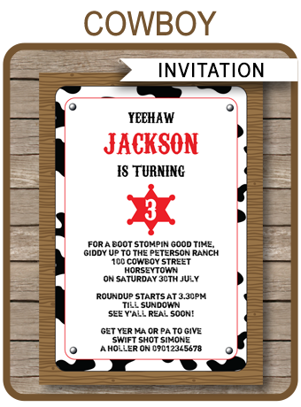 cowboy invitations