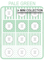 Free Baby Shower Printables – green stripes and polkadots