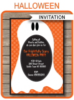 Halloween Party Invitations Template