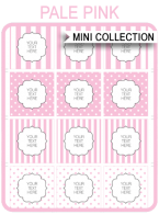 Free Baby Shower Printables – pink stripes and polkadots