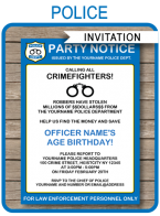 Printable Police Party Invitations Template
