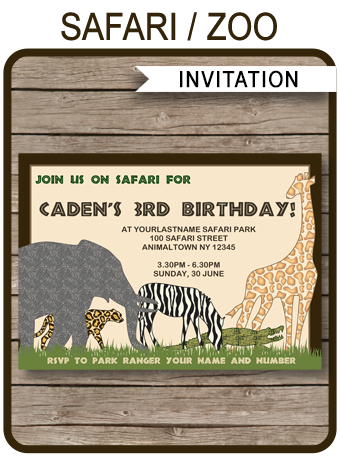 Safari Free Wedding Invitations Templates 5