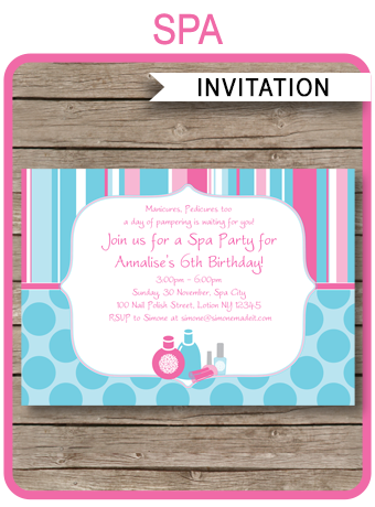 spa invitations
