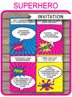 Printable Supergirl Party Invitations Template | Superhero Birthday Party Invites | DIY Editable Text | INSTANT DOWNLOAD $7.50 via SIMONEmadeit.com