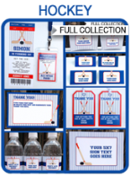 Hockey Party Printables, Invitations & Decorations – red & blue