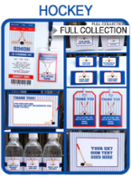 Hockey Party Printables, Invitations & Decorations – red & blue