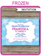 Frozen Invitation Template | Editable Frozen Invitations | Birthday Party