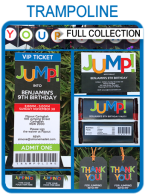 Trampoline Party Printables, Invitations & Decorations – boys