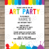 Art Party Invitations - 5x7 option