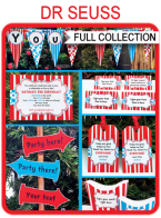 Dr Seuss Party Printables, Invitations & Decorations