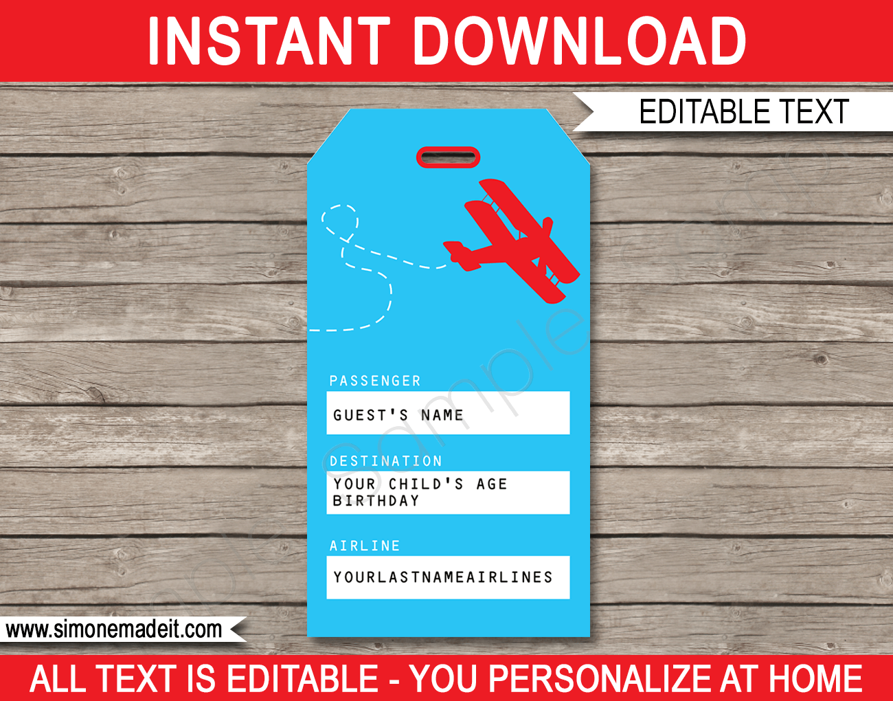 Luggage Tag Invitation Template 8