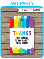 Painting Party - Nail Polish Favor - Printable File - YOU PRINT.