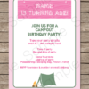 Camping Birthday Party Invitation 5x7
