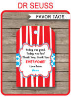 Dr Seuss Party Favor Tags template