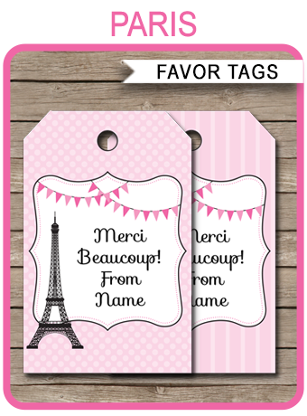 Barbie Party Favor Tags template