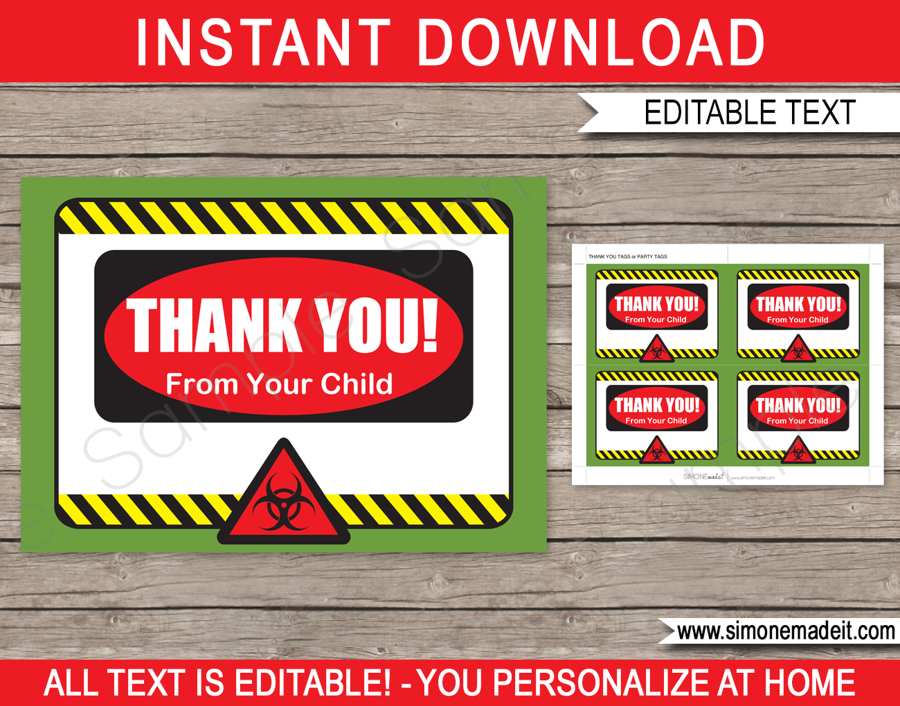 Mad Science Party Favor Tags | Thank You Tags | Birthday Party | Editable DIY Template | $3.00 INSTANT DOWNLOAD via SIMONEmadeit.com