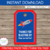 Rocketship Favor Tags