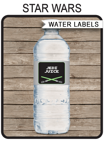 star wars water bottle labels