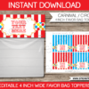 Carnival Favor Bag Toppers