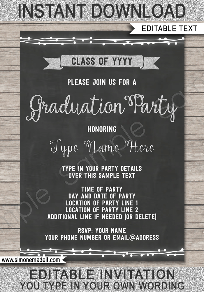 Hollywood Theme party Invitation and Decorations for Graduation