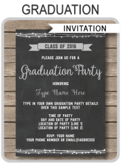 Graduation Party Invitation | Editable & Printable DIY Template | Instant Download