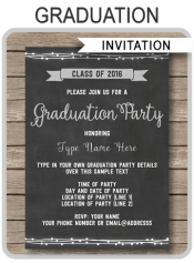 Graduation Party Invitation | Editable & Printable DIY Template | Instant Download