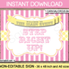 Pink & Yellow Carnival Welcome Backdrop - Step Right Up