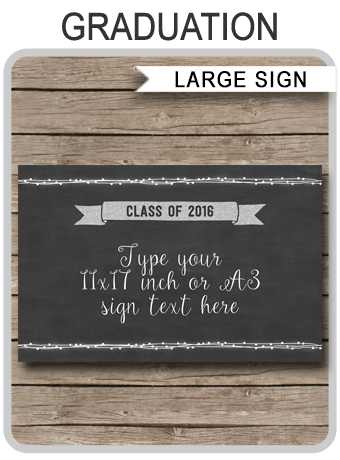 printable graduation party sign graduation decorations invitations 4 kids